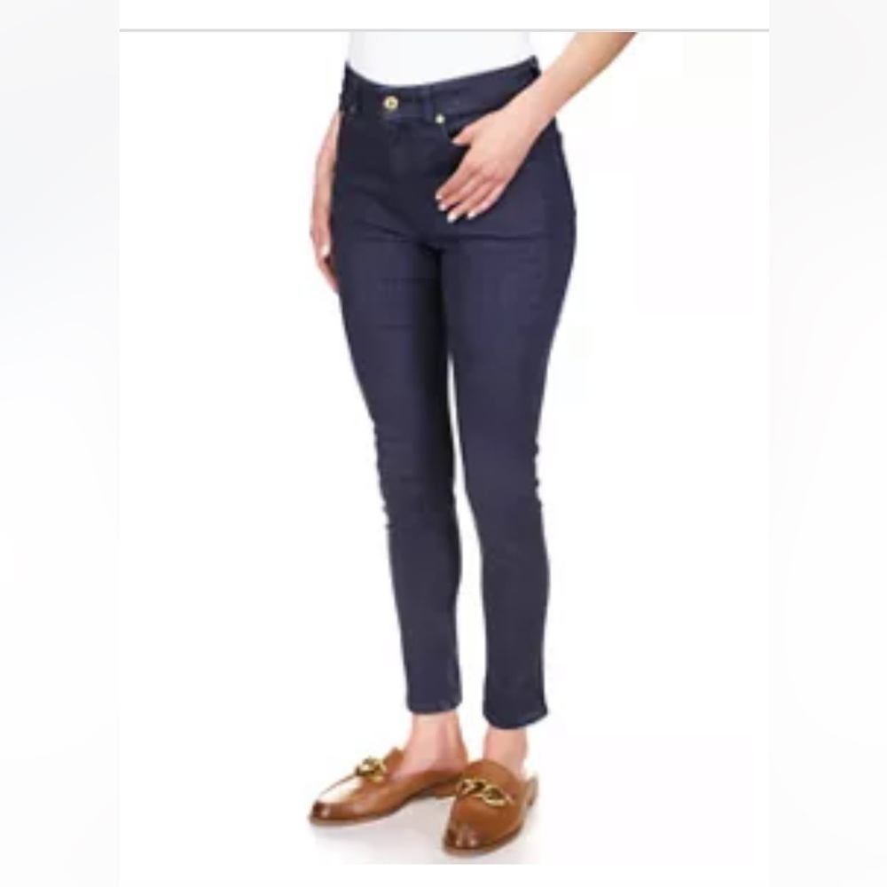 Micheal Kors Women’s Selma High Rise Dark Wash Skinny Straight Jeans Siz… - Picture 4 of 10